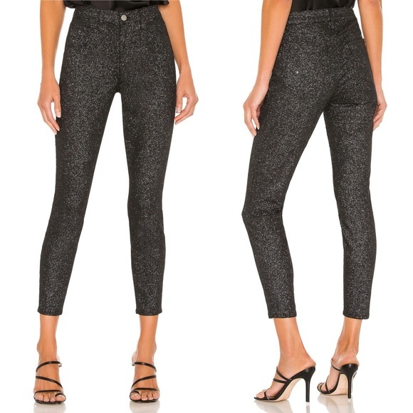 L’AGENCE Margot High Rise‎ Skinny 26 Black Silver Check NWT - Picture 1 of 8